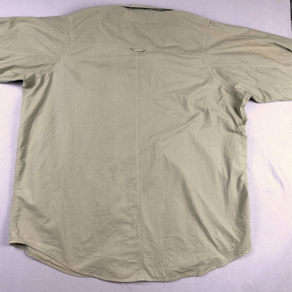 Oversized Vintage Venezia Button Down Shirt Womens Sage Green Cotton - Picture 5 of 12
